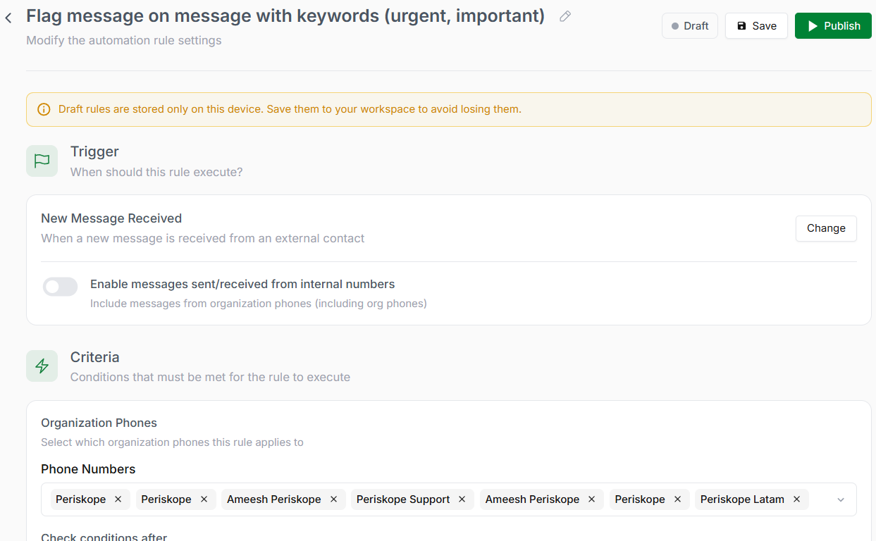 Automated Flagging - Periskope Docs